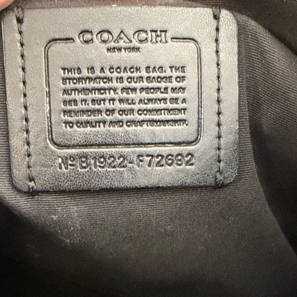 Coach Black Leather Shoulder Bag with Gold Chain - Picture 3 of 7